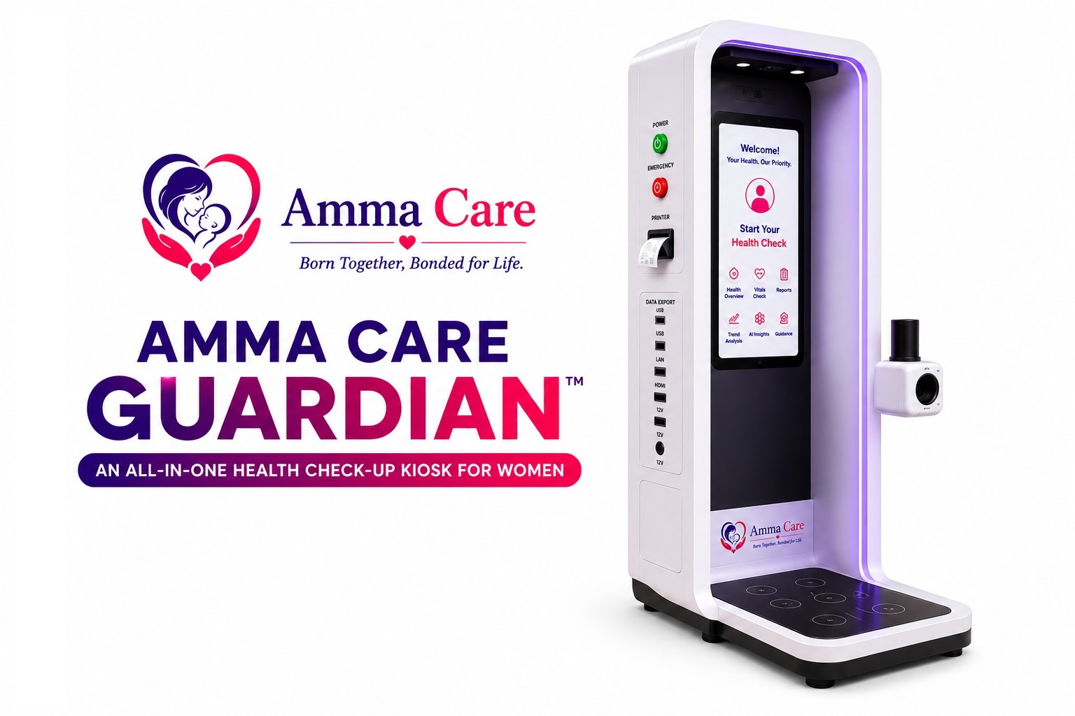 Amma Care Guardian health check-up kiosk