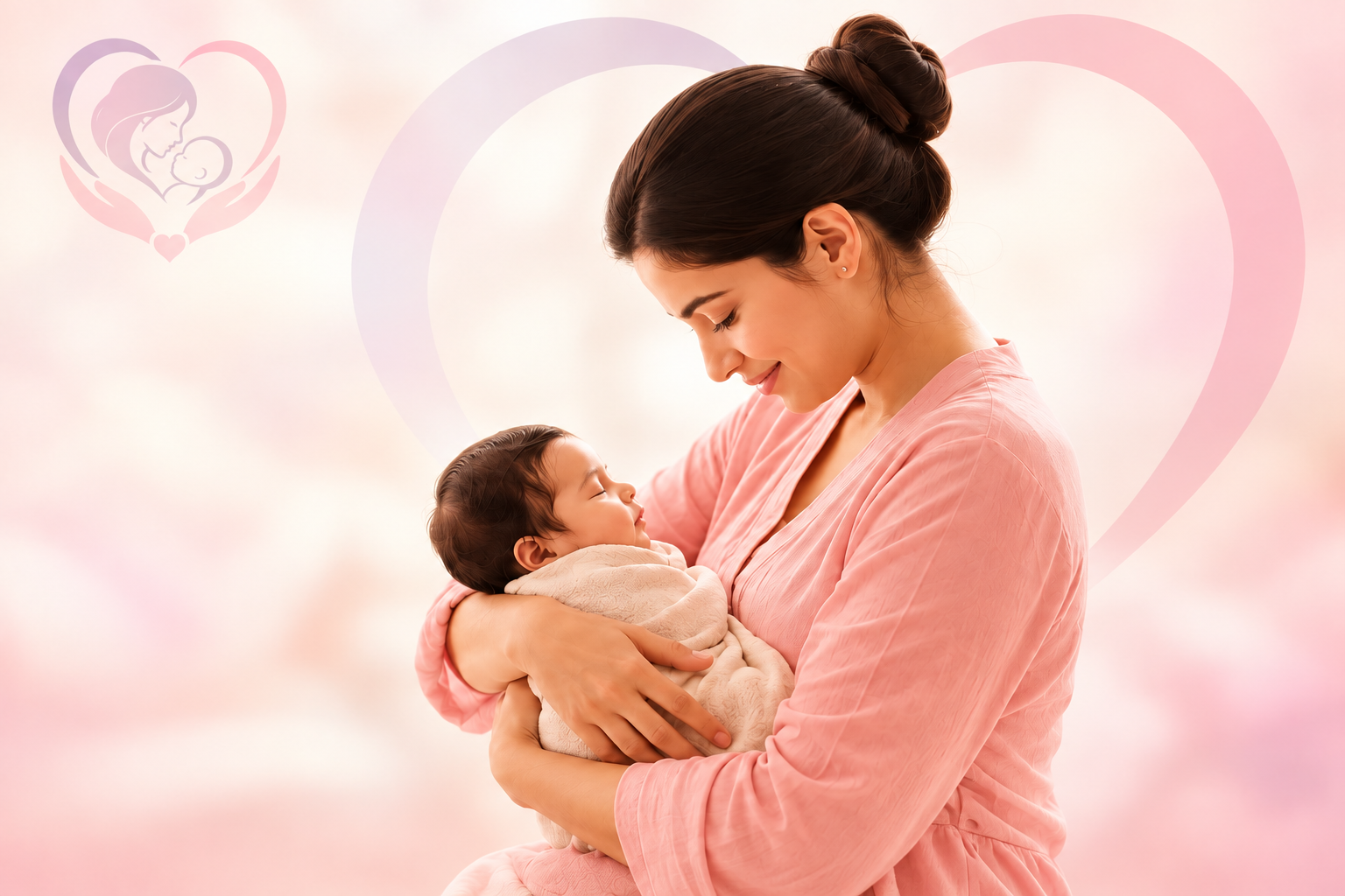 Amma Care — a mother tenderly holding her newborn